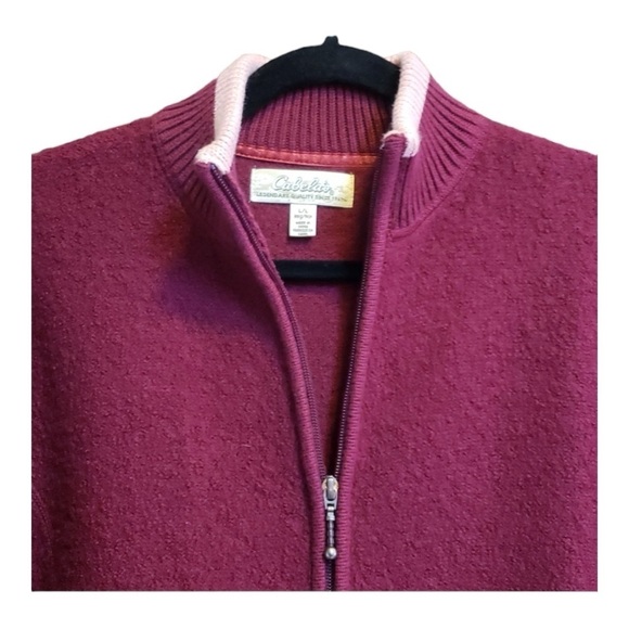 Cabela's Cardigan Sweater Women's L
Wool Blend Maroon Thick Warm - Picture 3 of 8